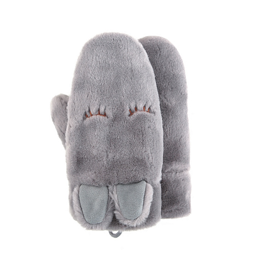 Варежки "Зайки" (серые)