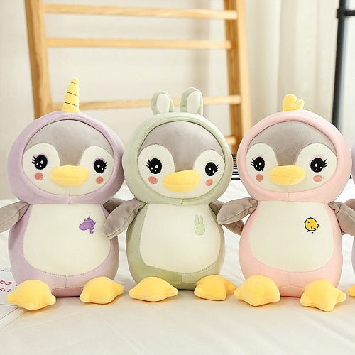 Игрушка-подушка "Пингвин-единорог" 45см