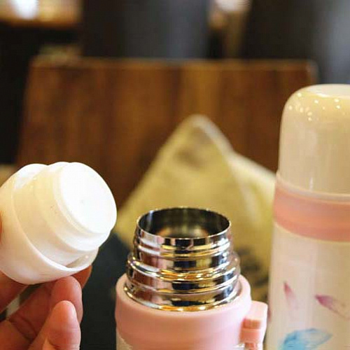 Термос с ремешком "Фламинго"