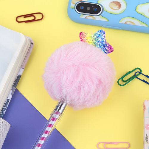 Ручка "Pom Pom" (розовая со звездой)