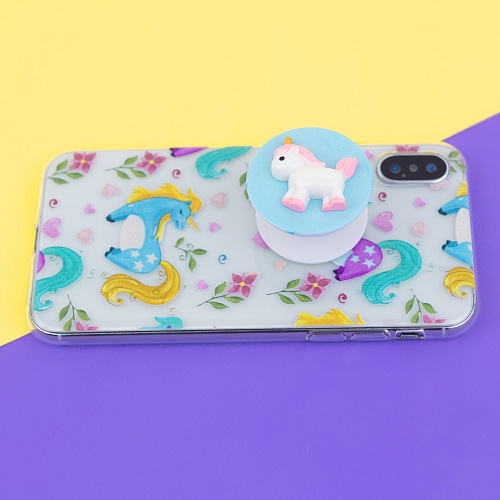 Держатель для телефона/попсокет "Единорожка" (розовый)