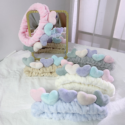 Повязка на голову "Сердечки" (голубая)