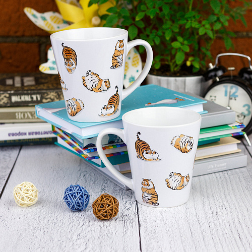 Кружка латте малая "Тигры"