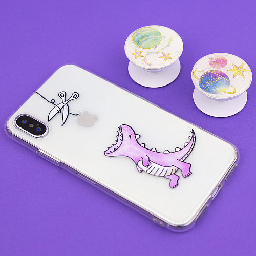 Держатель для телефона/попсокет "Космос" (фиолетовый)