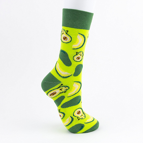 Носки "Безумное авокадо", разм.40-45