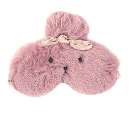 Маска для сна с бантиком "Кролик" (розовая)