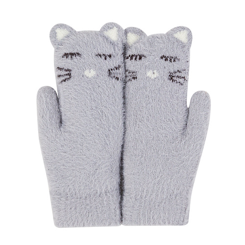 Варежки "Котики" (серые)