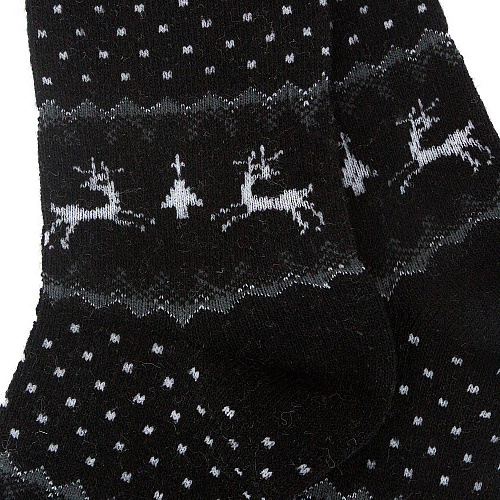 Носки теплые "Олени" (черные)