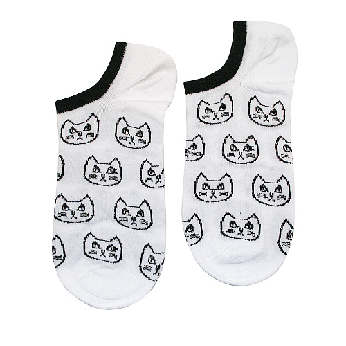 Носки "Кошки" (белые)
