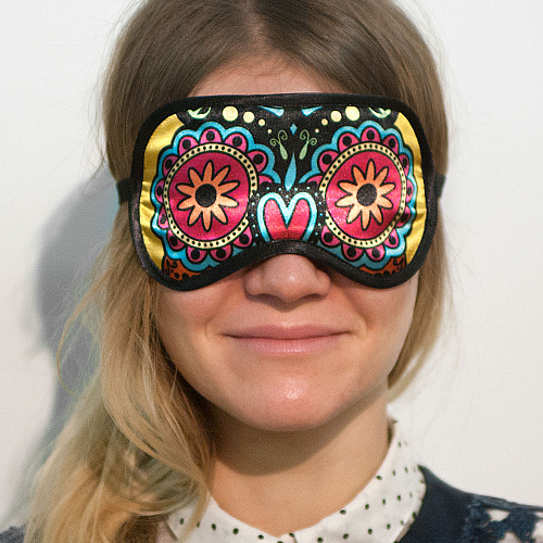 Маска для сна "Sugar skull Owl"