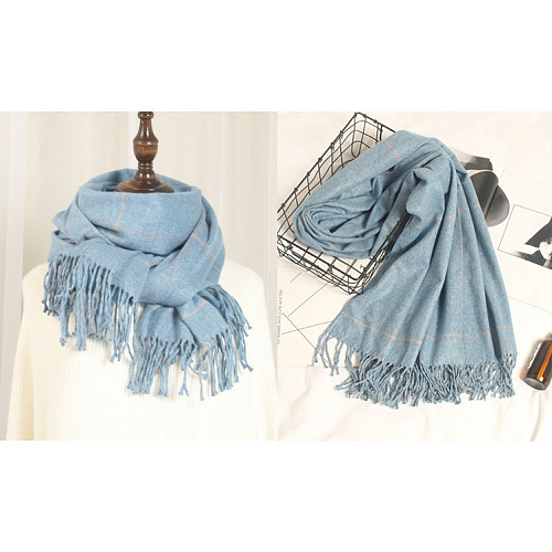 Шарф "Лондон", голубой