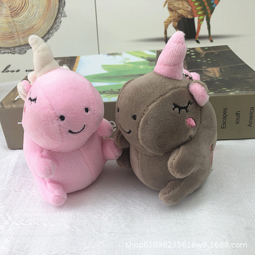 Брелок "Единорог с сердечком" (серый)