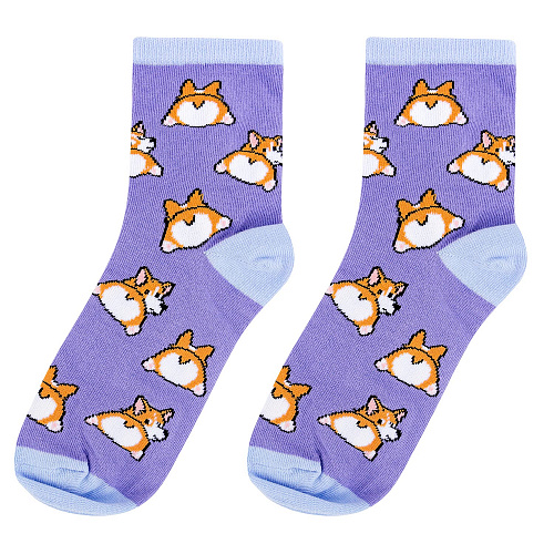 Набор носков в коробке "Корги и котики"