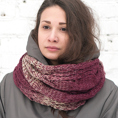 Шарф "Амбре" (красный)