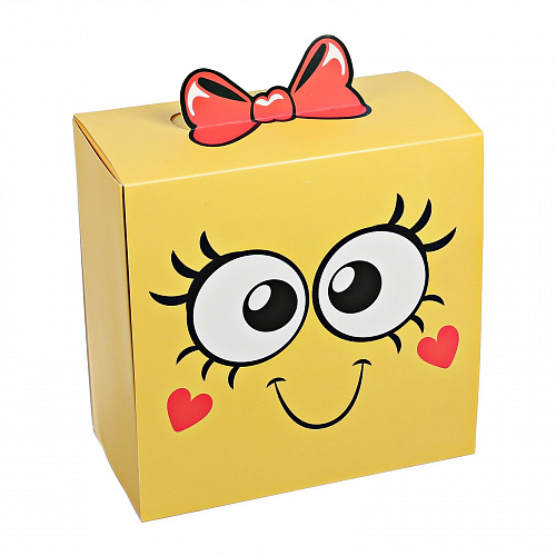 Коробка складная «Улыбайся", 15 × 15 × 8 см