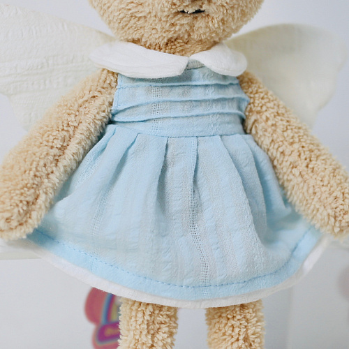 Игрушка-подушка "Зайка с крылышками" (голубая) 45см