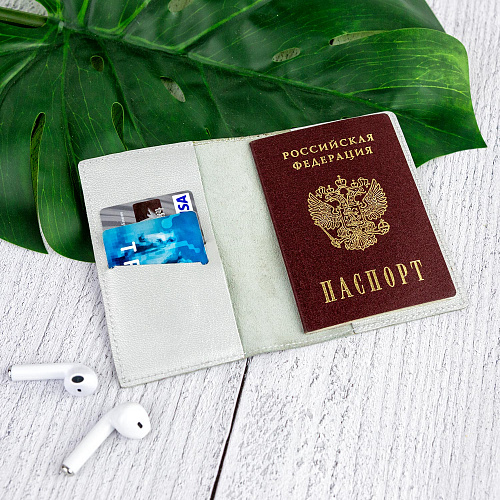 Обложка для паспорта "Леопард" (кожа)