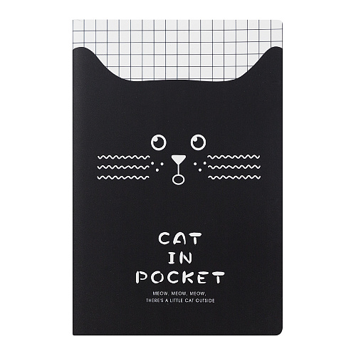 Тетрадь "Сat in pocket" (черный)