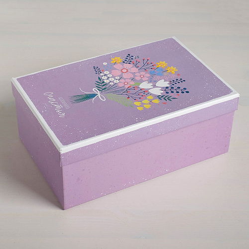 Подарочная коробка «Happy Birthday», 24 х 15,5 х 9,5 см (букет)