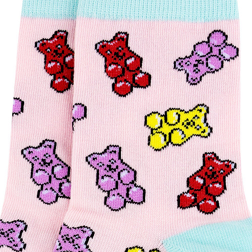 Носки "Мишки на розовом", разм.35-39