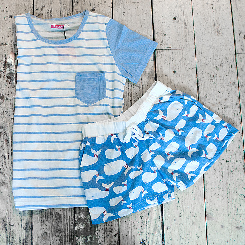 Пижама "Whales" (голубая)