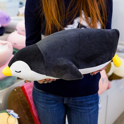 Игрушка-подушка "Пингвин" (серый) 50см