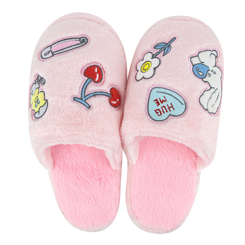 Тапочки "Kawaii patch" (розовые)