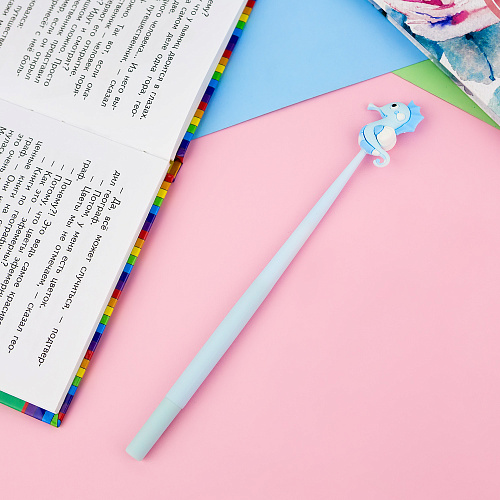 Ручка "Морской конек" голубой