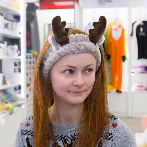 Повязка на голову "Олененок", коричневый