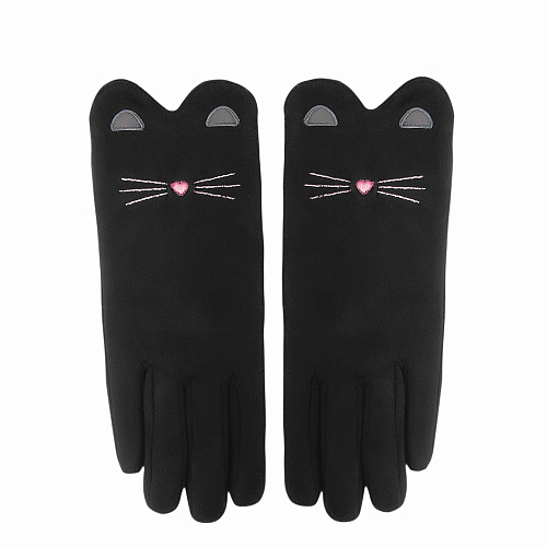 Перчатки "Котики" (черные)