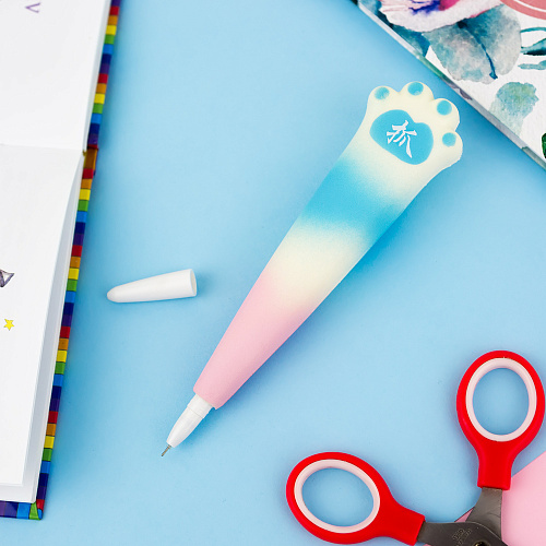 Ручка "Лапа" (розово-голубая)