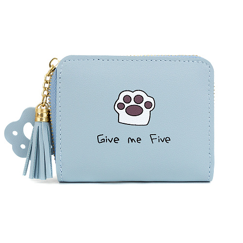 Кошелек "Give me five", голубой