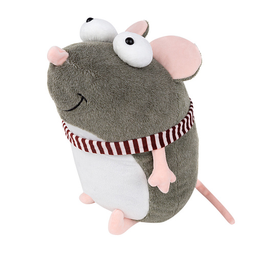 Игрушка-подушка "Крыса в шарфе" 35см