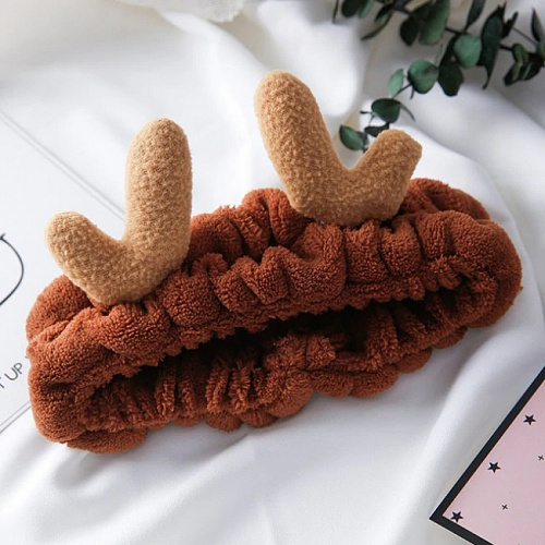 Повязка на голову "Бемби" (коричневый)