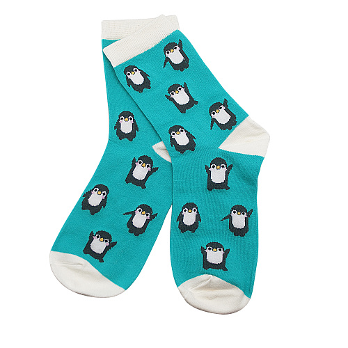 Носки "Пингвины" (голубые)