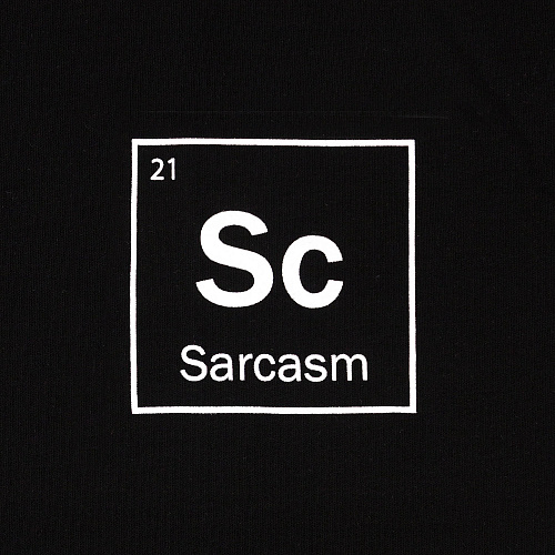 Футболка , "Sarcasm", черная