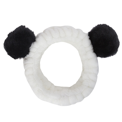 Повязка на голову "Панда" (черно-белый)