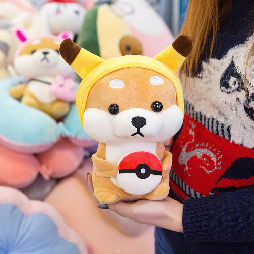 Игрушка-подушка "Корги в кигуруми" желтый 24см