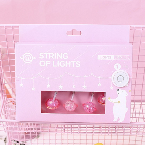 Гирлянда "Шарики" (розовые), LED