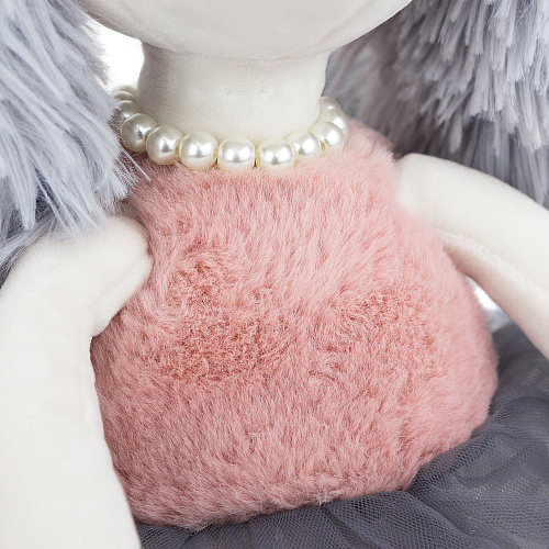 Игрушка-подушка "Собачка-красотка Белла" серая 42 см