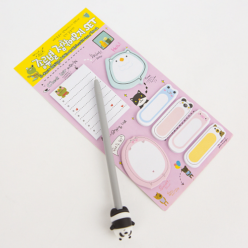 Набор стикеров для записей с рисунками (розовые)