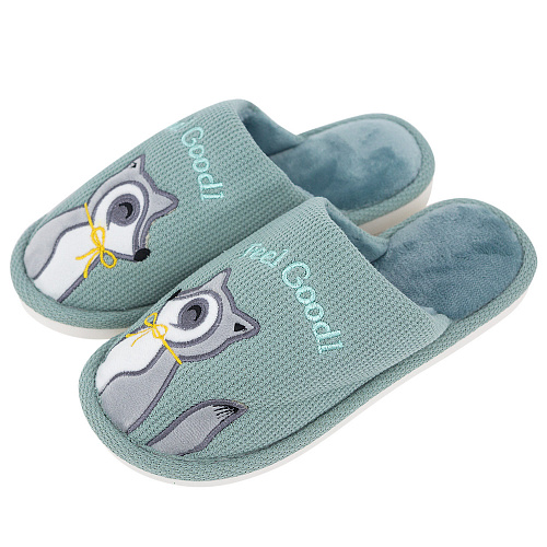 Тапочки "Енот" (мятные)