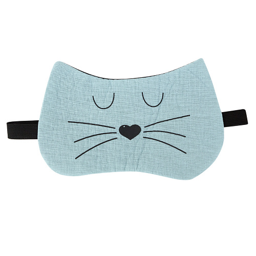 Маска для сна "Мордочка кота" (зеленая)