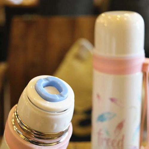 Термос с ремешком "Фламинго"