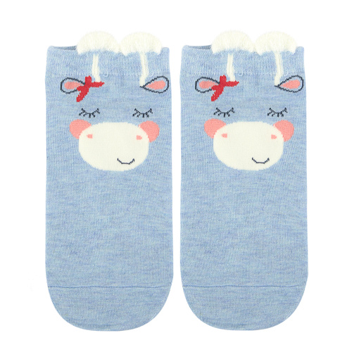 Носки "Голубые" (корова с бантиком)