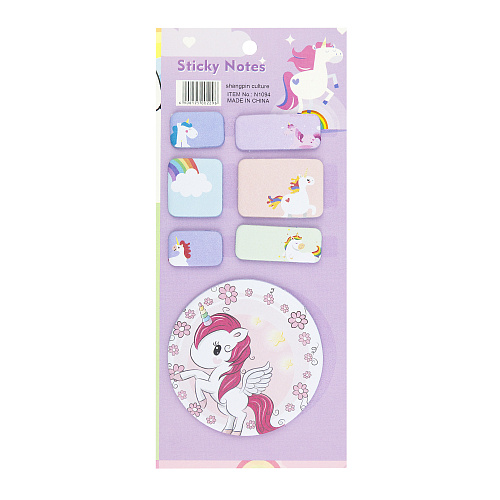 Набор стикеров для записей "Единорожий" (фиолетовый)