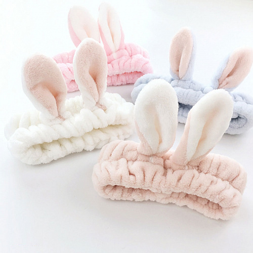 Повязка на голову "Ушки зайки" (розовый)