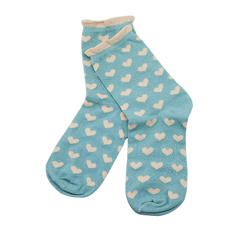 Носки "Сердечки" (голубые)