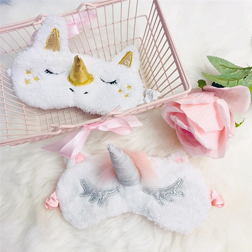 Маска для сна "Единорог" (золото)