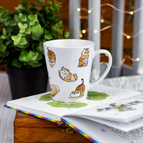 Кружка латте малая "Тигры"